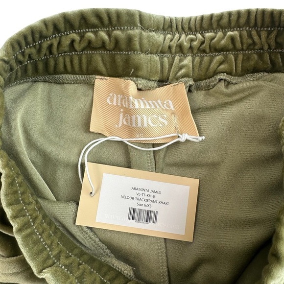Free People Araminta James Velour Trackie Pant – Khaki – Size 6 / XS – NWT - Picture 5 of 10